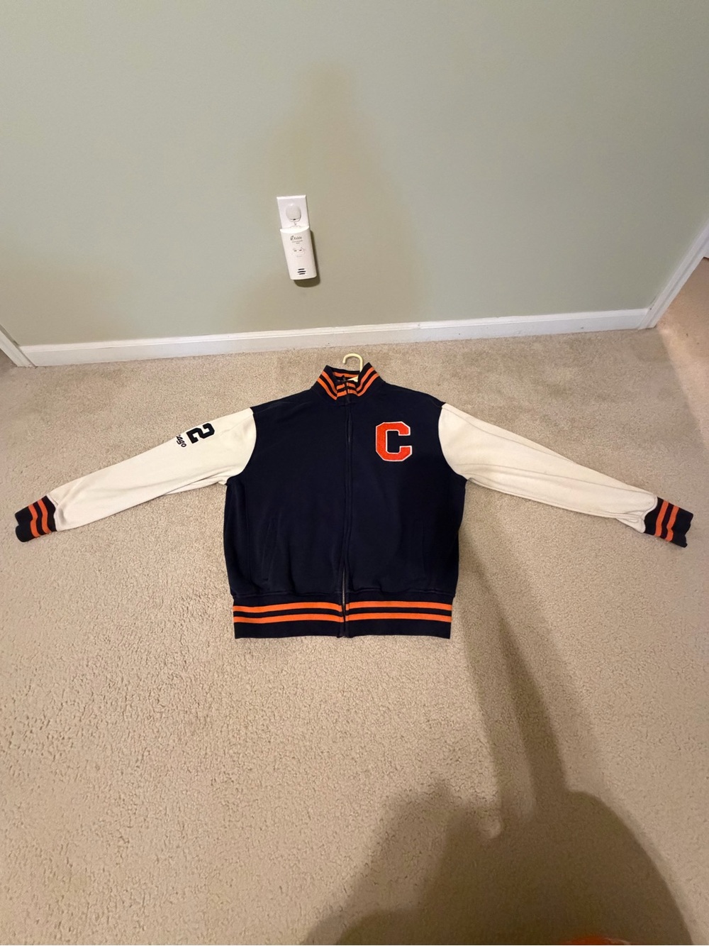 Large NFL Colosseum Chicago Bears Bomber Varsity Jacket 92 Chicago